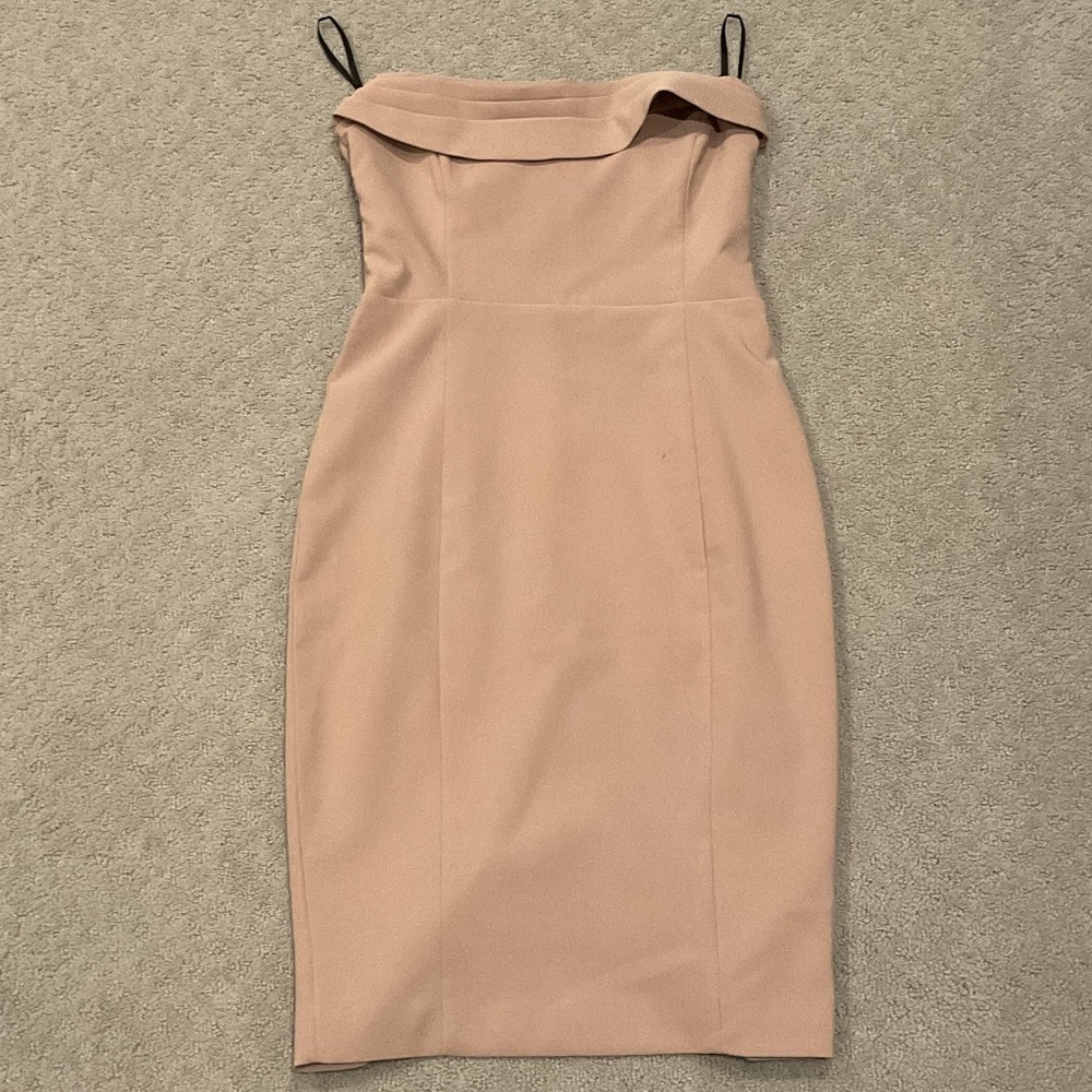 Lavish Alice Dusty Rose Off-Shoulder Midi Dress 0374